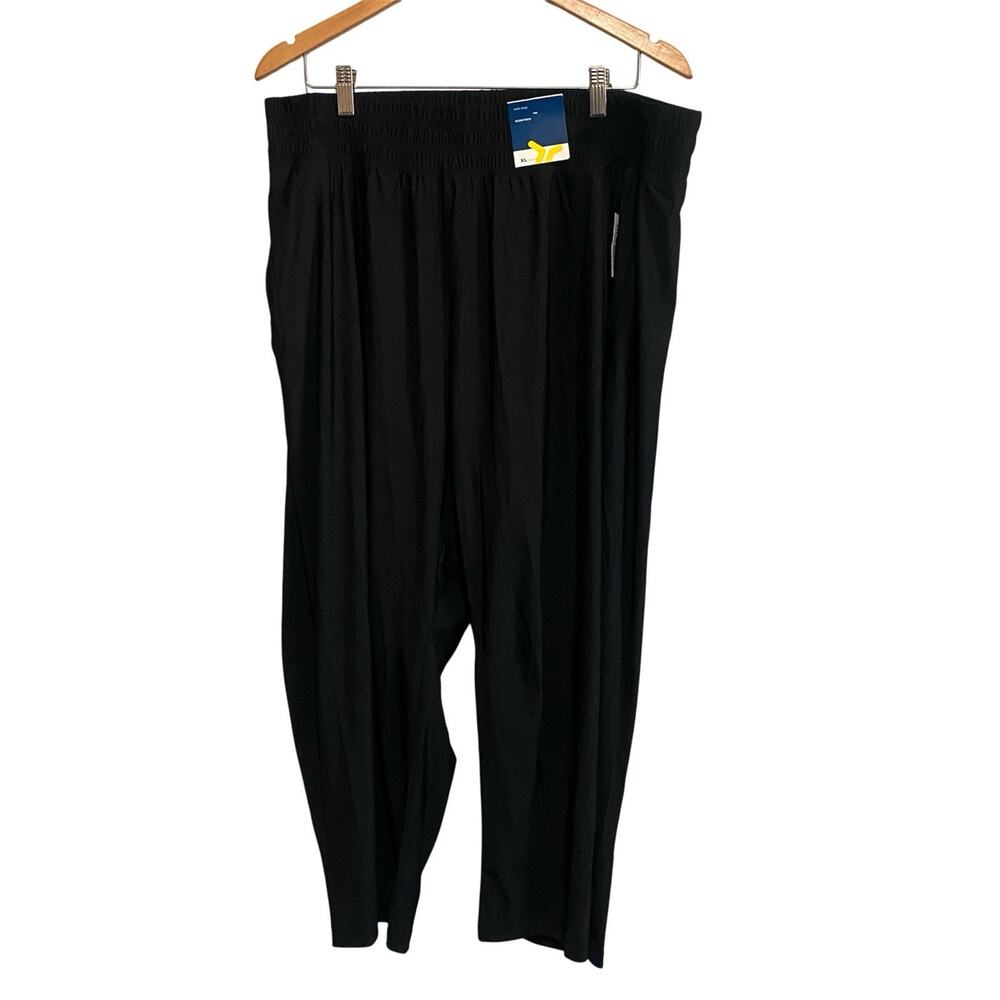 Old Navy SleekTech Go-Dry High Rise Black Track Pants XL Petite NWT Breathable